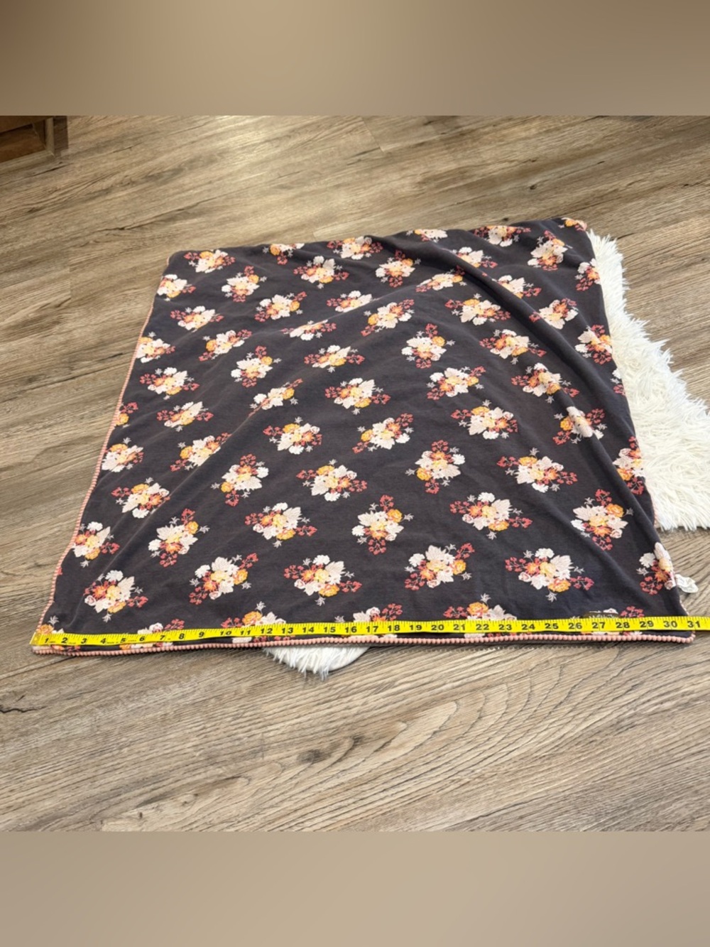 Matilda Jane Baby Blanket Joanna Gaines Floral Pom Pom Cotton - Picture 3 of 5
